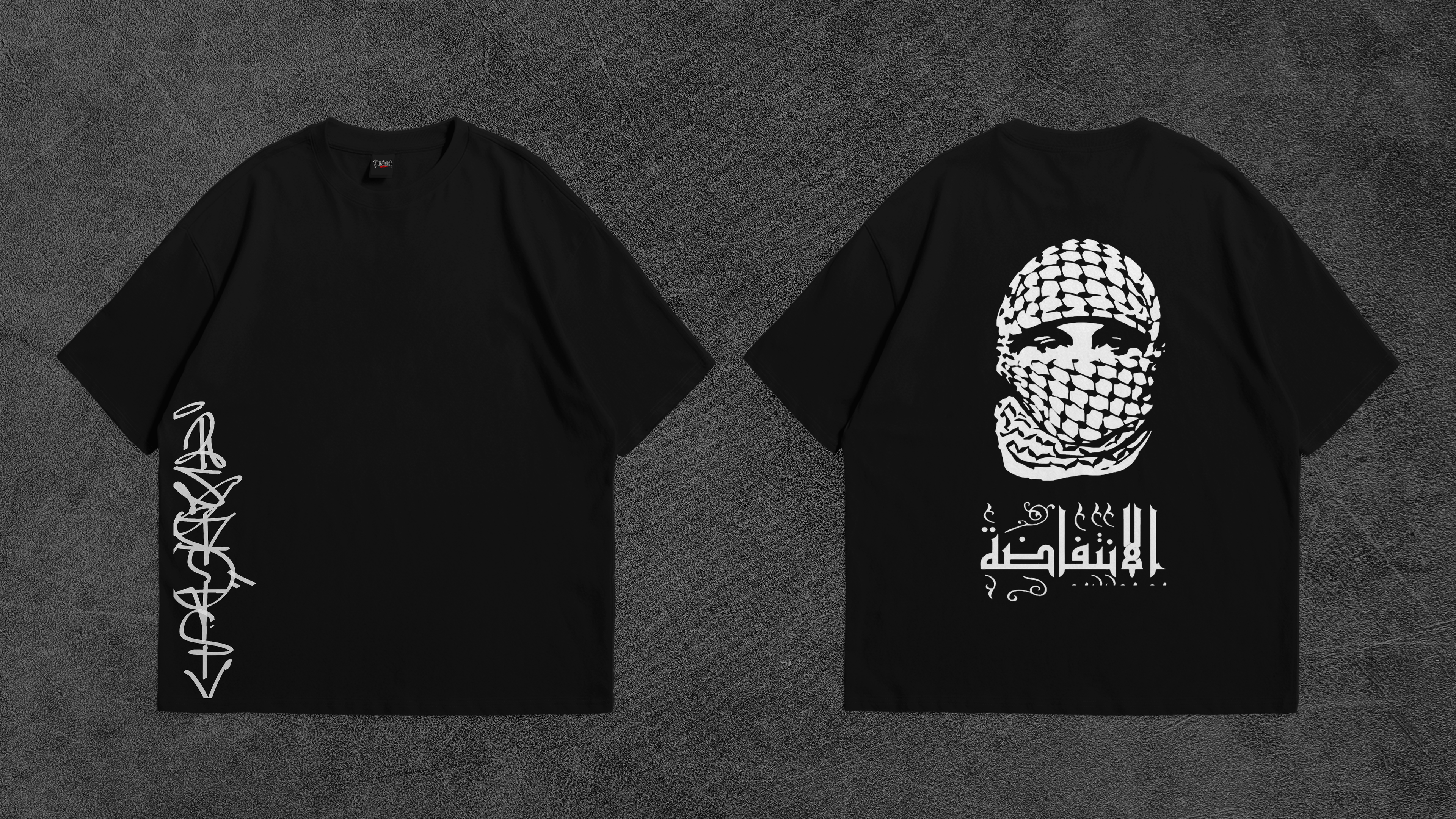 Camiseta Oversize Resistência Drop 001 — Preta