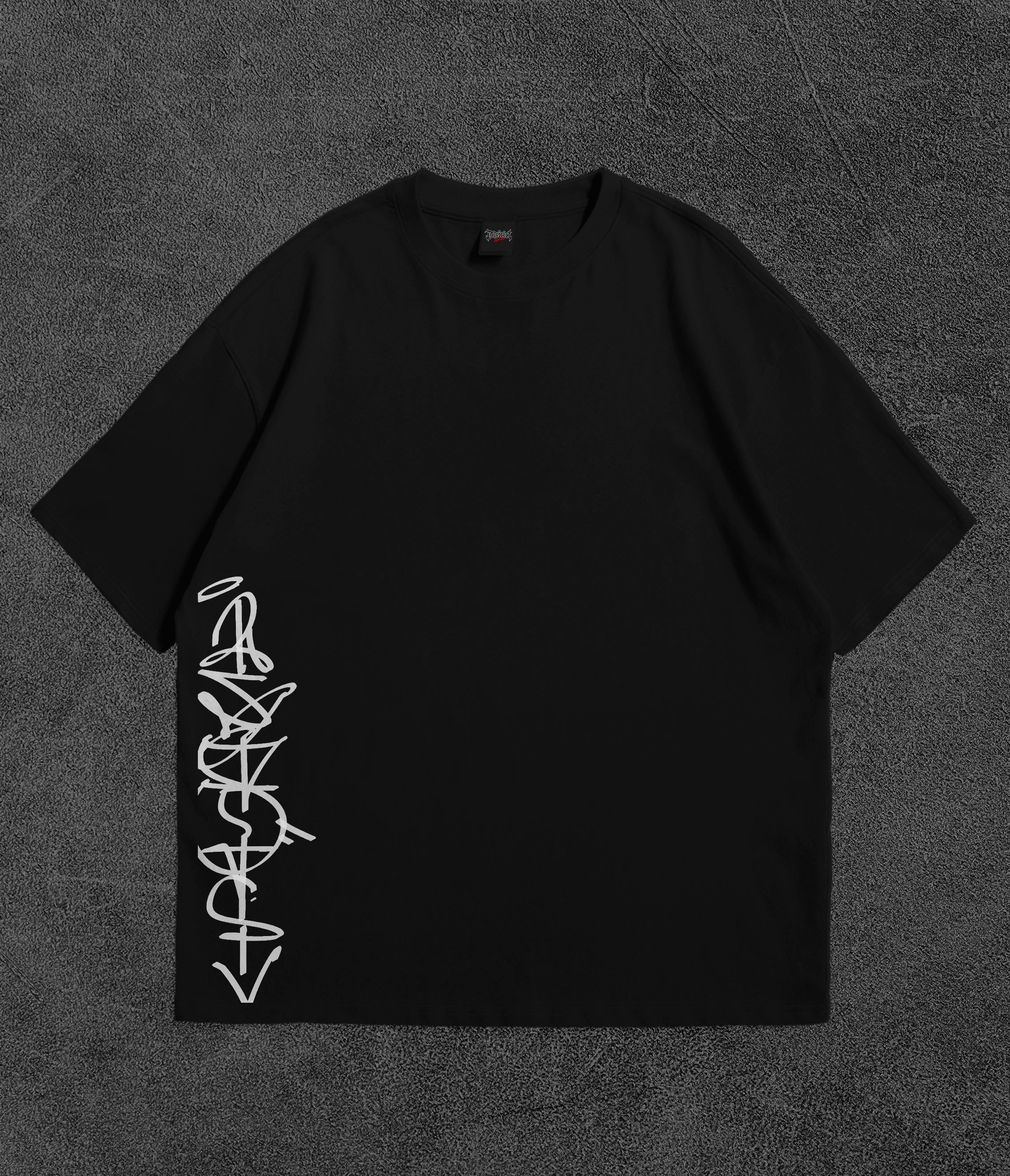 Camiseta Oversize Resistência Drop 001 — Preta