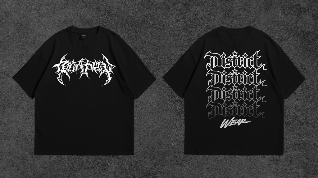 Camiseta Oversize Abismo Drop 001 — Preta