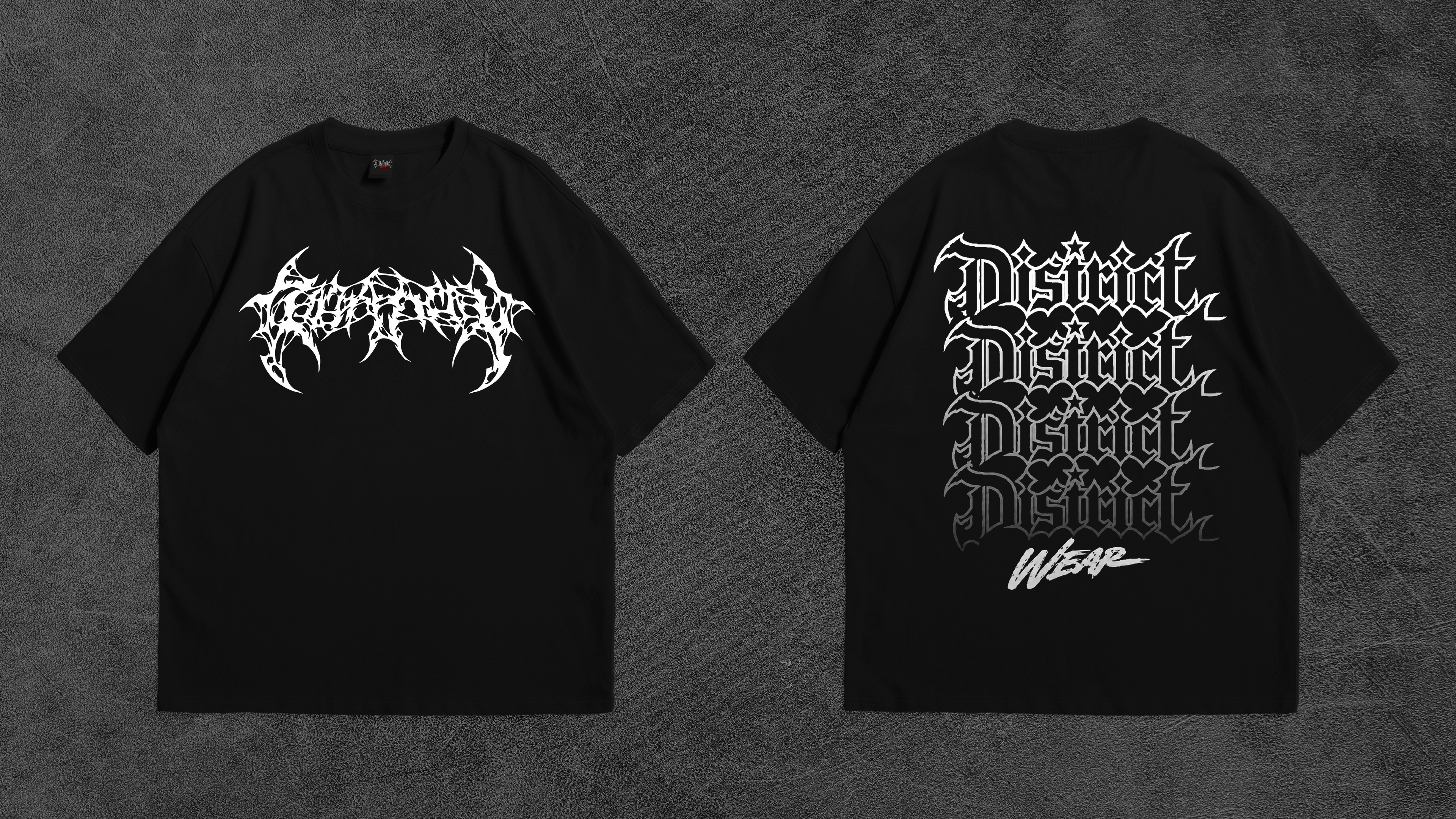 Camiseta Oversize Abismo Drop 001 — Preta