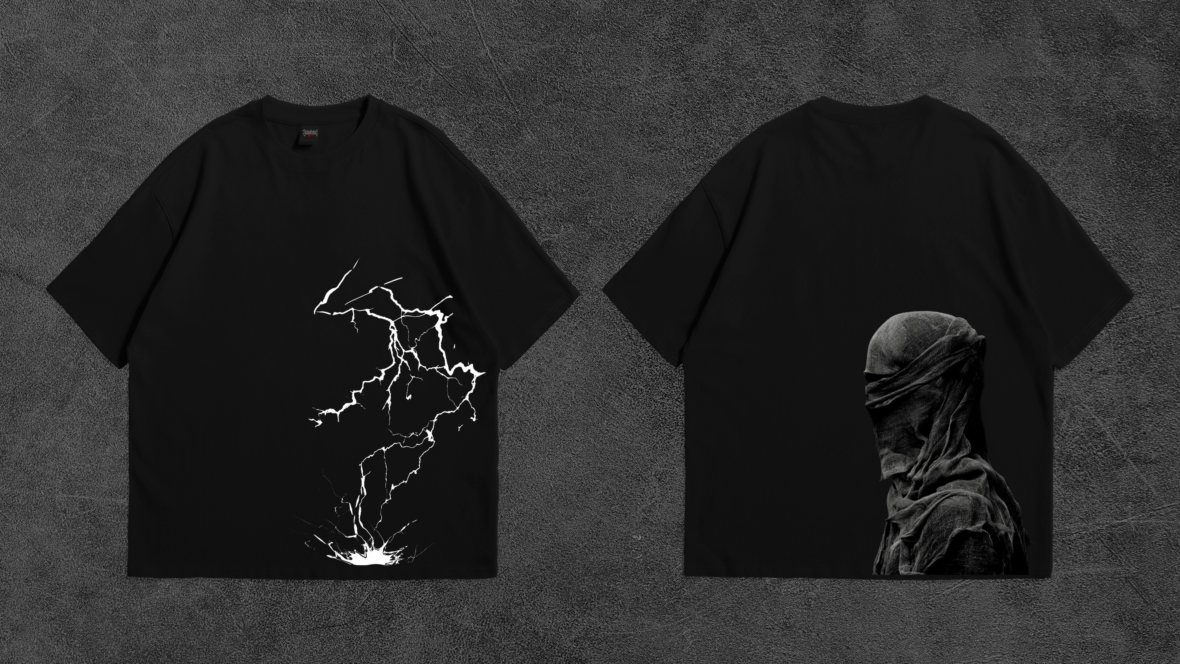 Camiseta Oversize Tempestade Drop 001 — Preta