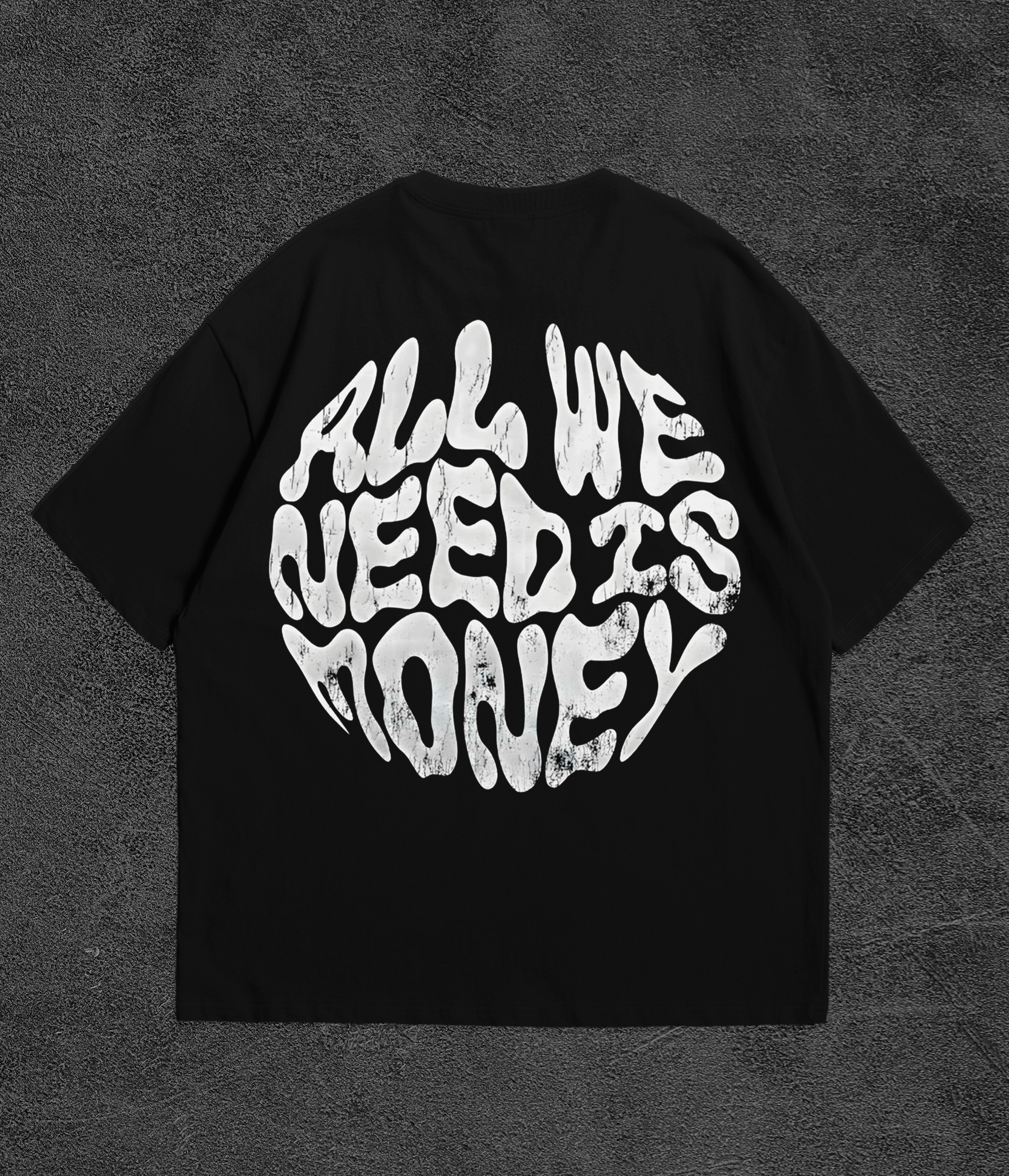 Camiseta Oversize Money Drop 001 — Preta