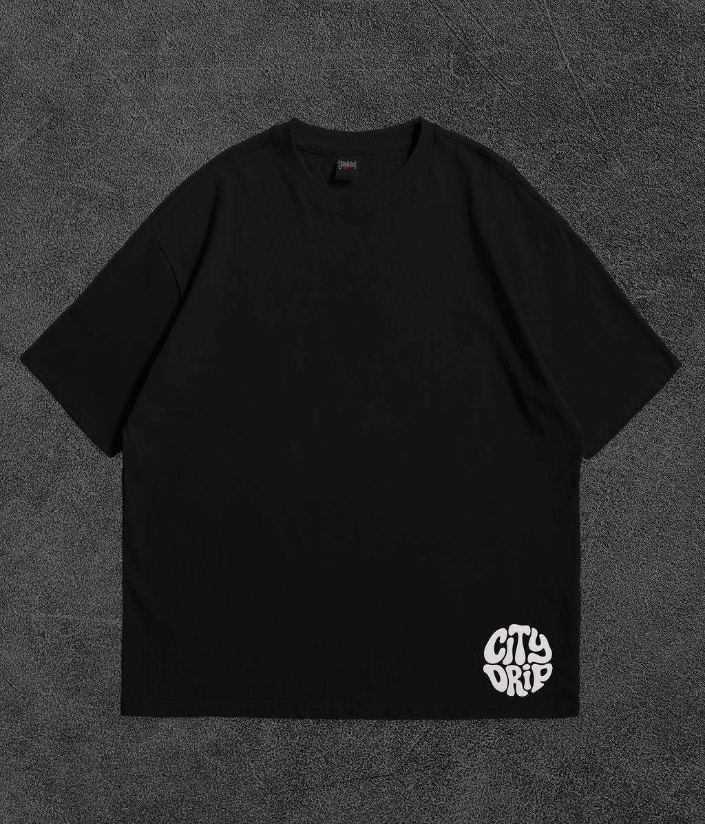 Camiseta Oversize Money Drop 001 — Preta
