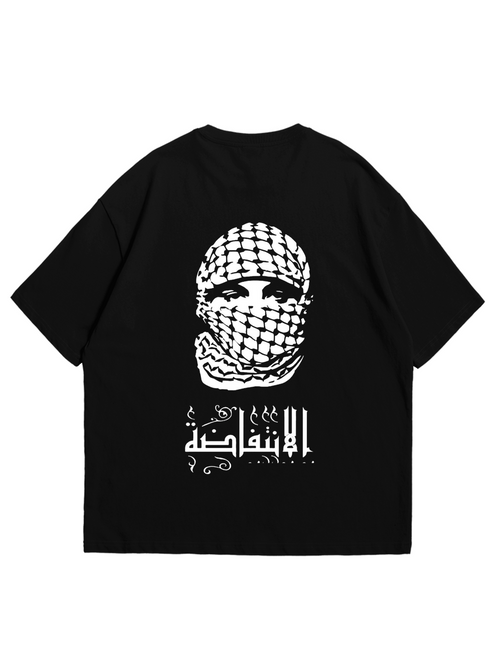 Camiseta Oversize Resistência Drop 001 — Preta