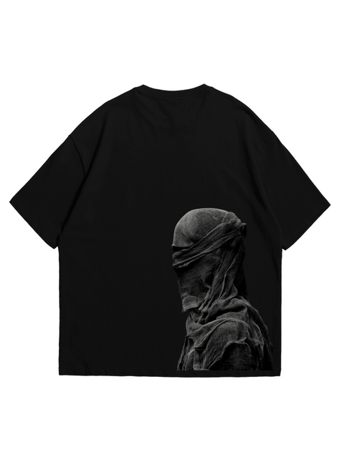 Camiseta Oversize Tempestade Drop 001 — Preta