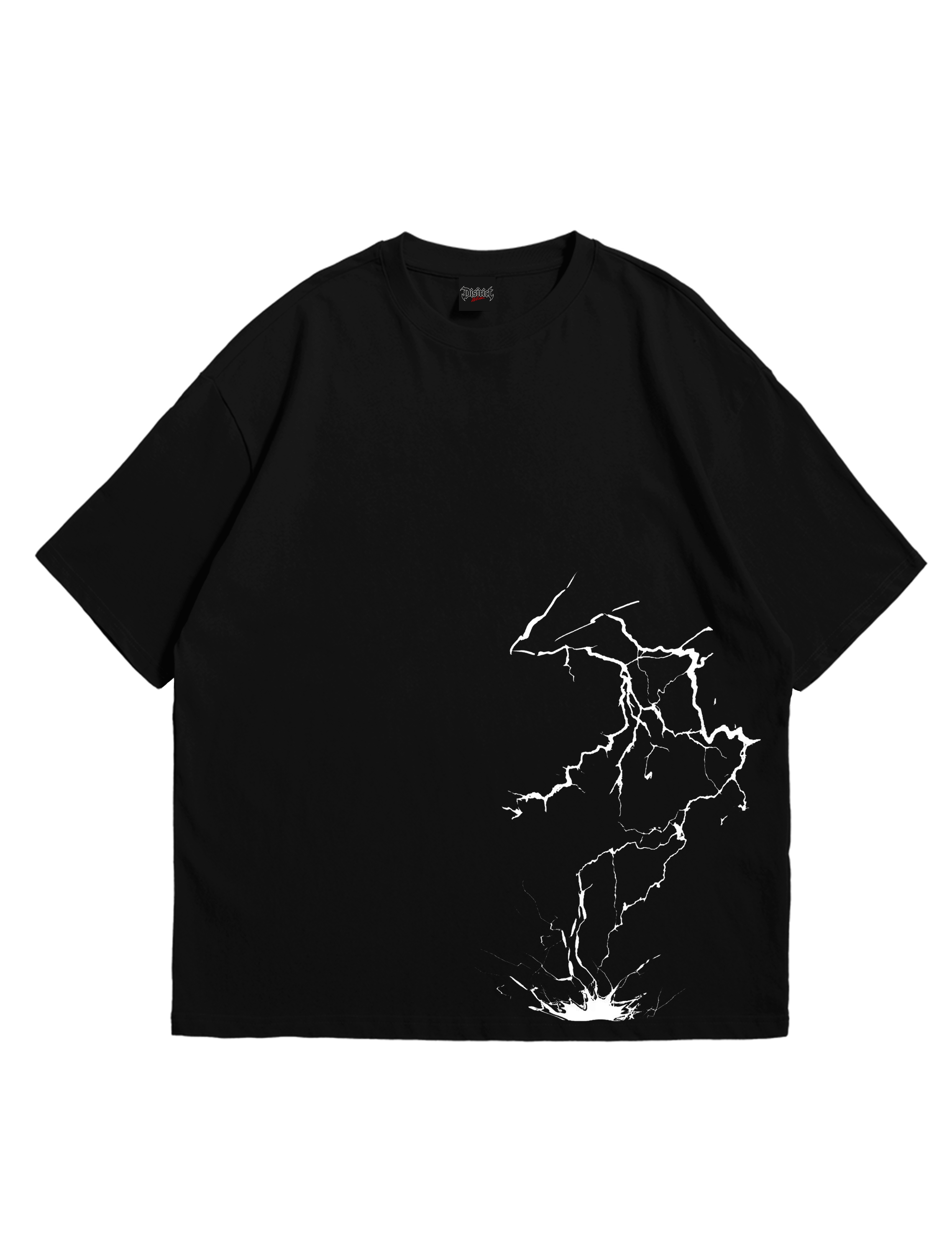 Camiseta Oversize Tempestade Drop 001 — Preta