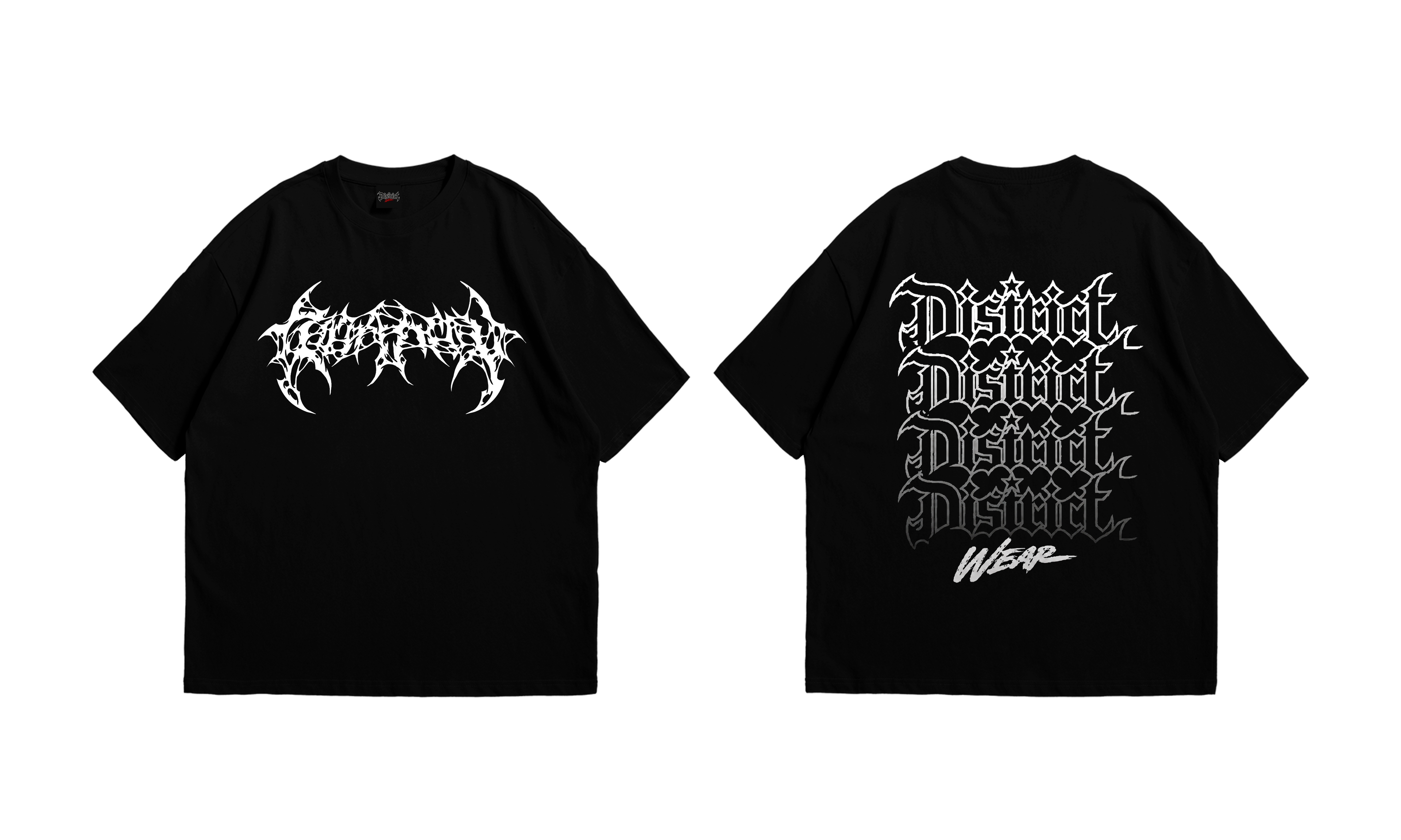 Camiseta Oversize Abismo Drop 001 — Preta
