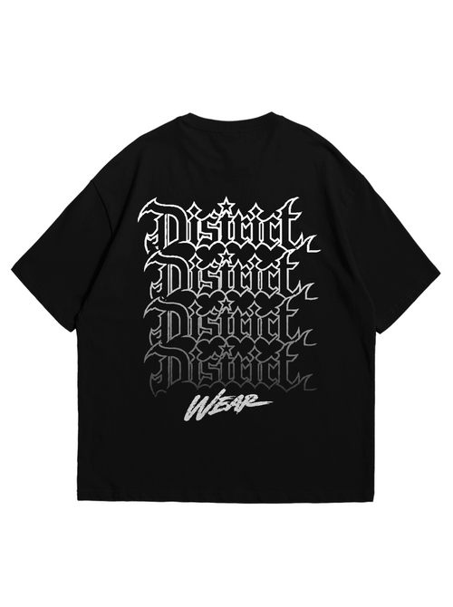 Camiseta Oversize Abismo Drop 001 — Preta